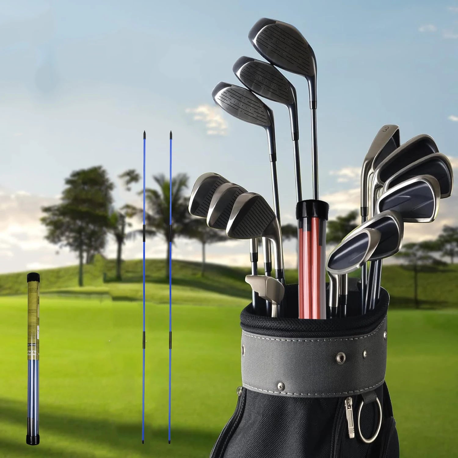 Golf Alignment Sticks Collapsible - 2 Pack